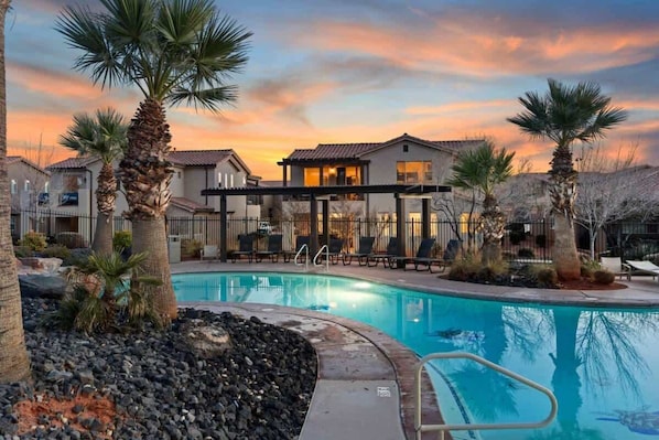 A heated pool