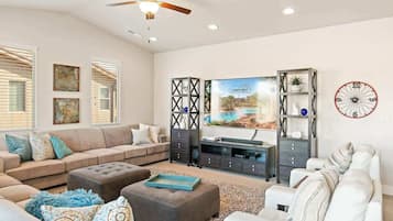 TV, video games, DVD player, offices