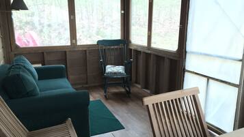 TV, fireplace, DVD player, books