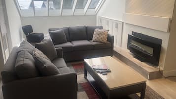 Fernseher, Kamin