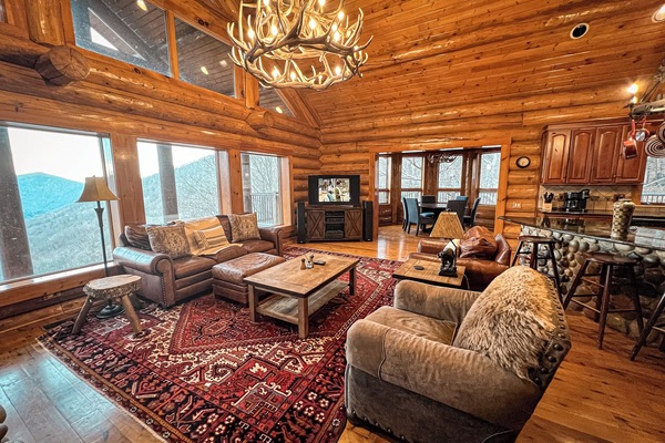 Smart TV, fireplace, DVD player, ping pong