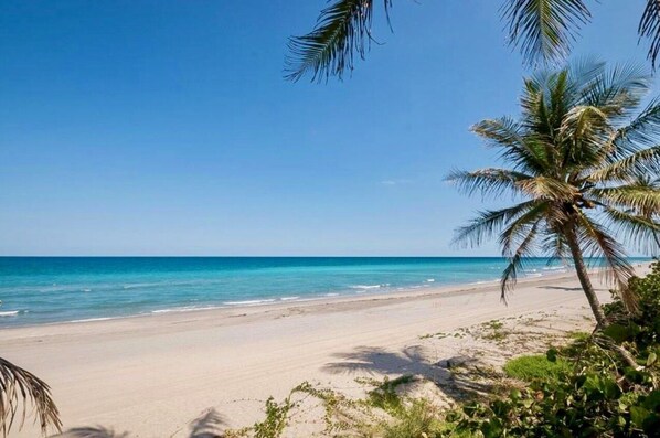 Beach nearby, sun-loungers, beach towels