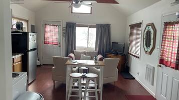 Smart TV, DVD player, books