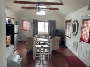 Smart TV, DVD player, books