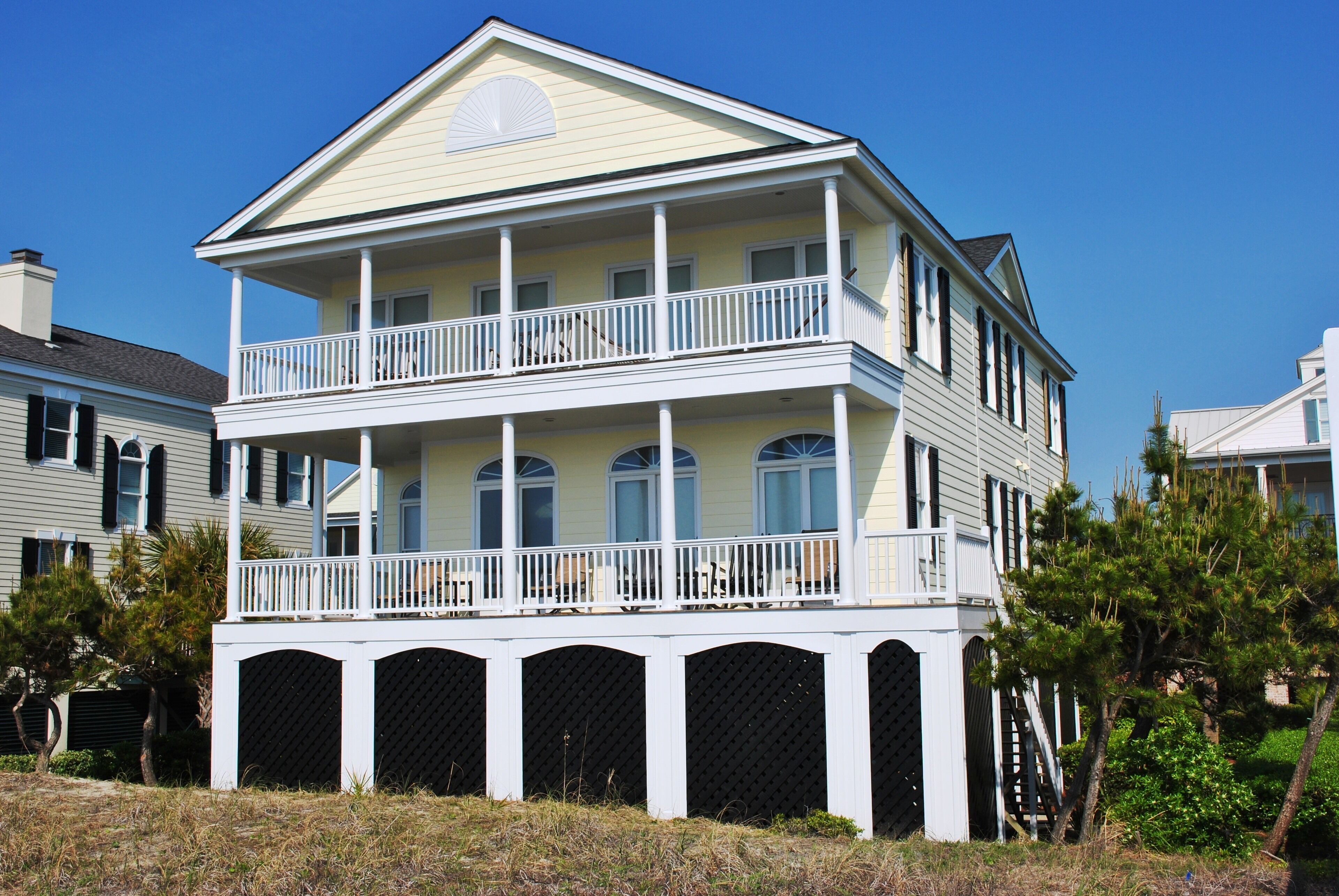 Oceanfront Beach Home with pool access located within Charlestowne Grant community.