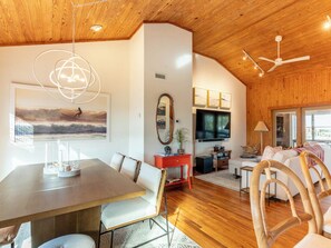 TV - Down Creek Condo 102:  Luxurious, reverse floor plan, in the Village. (Ocracoke)
