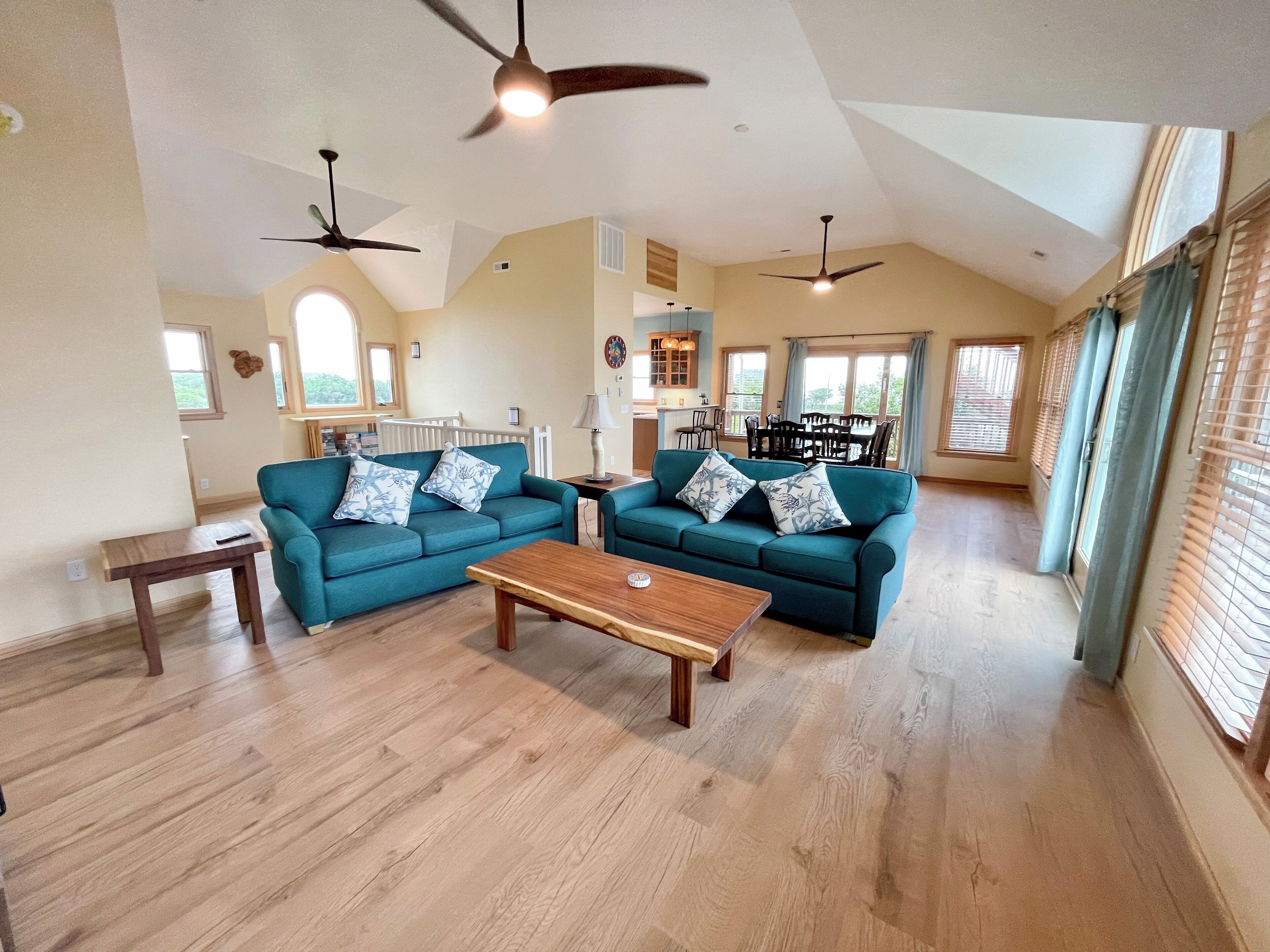 Buccaneer Queen:  Open reverse floor plan, marsh and sound views.