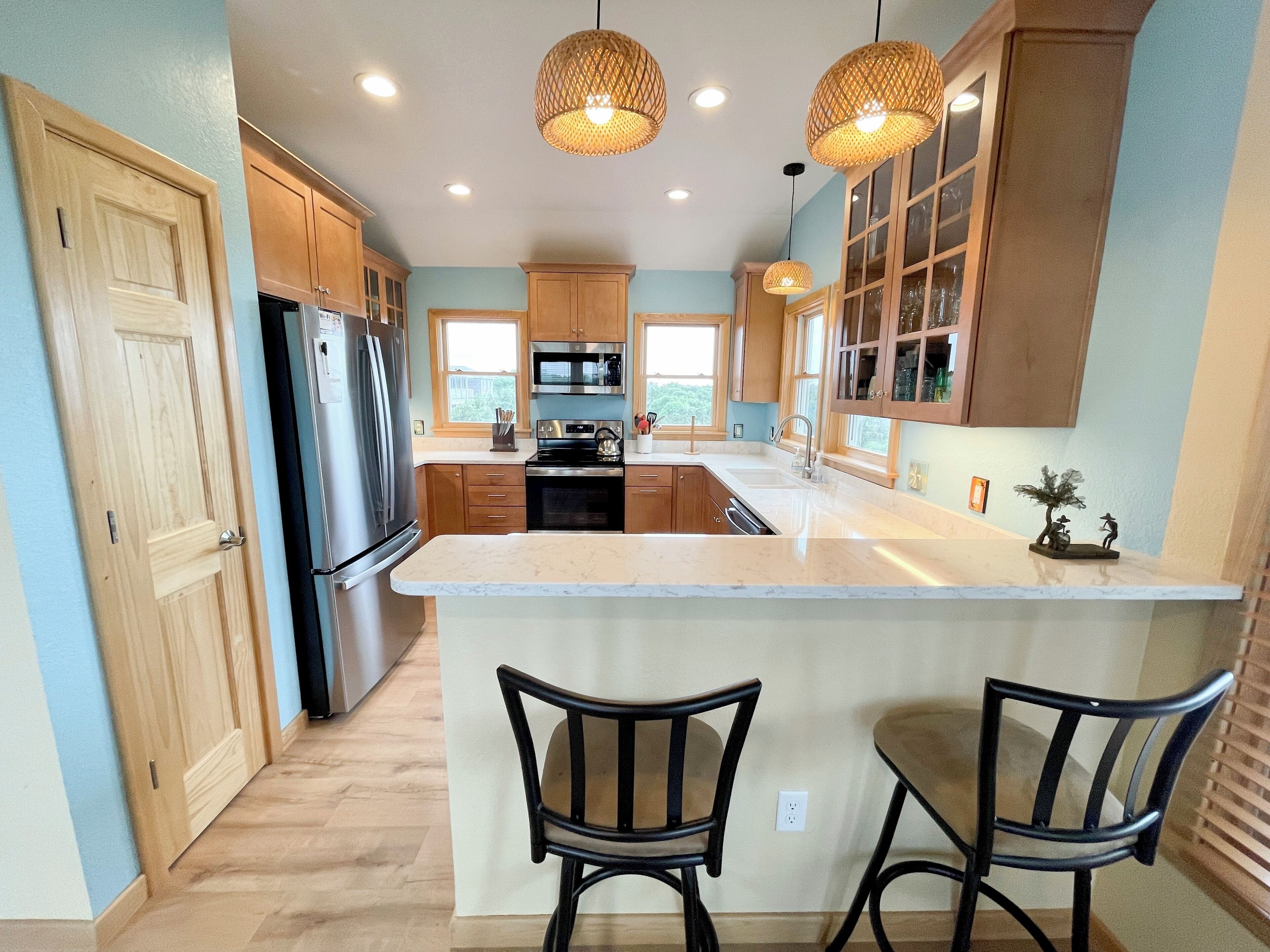 Buccaneer Queen:  Open reverse floor plan, marsh and sound views.