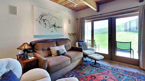 TV, DVD player, books