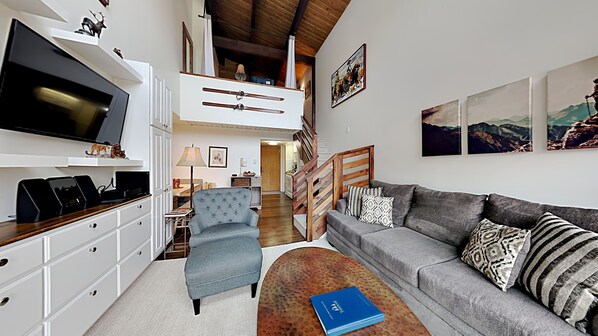 TV, fireplace, DVD player, ping pong