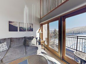 Televisio, takka, DVD-soitin, pöytätennispöytä