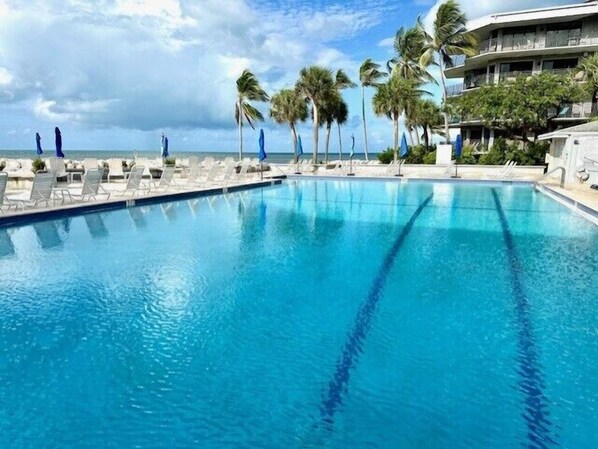 A heated pool