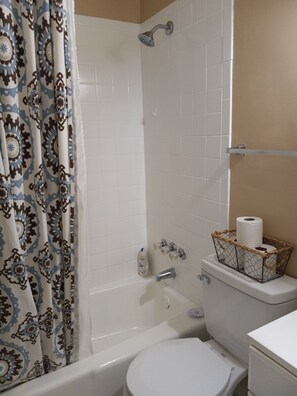 Ensemble douche/baignoire, sĂšche-cheveux, serviettes fournies, savon