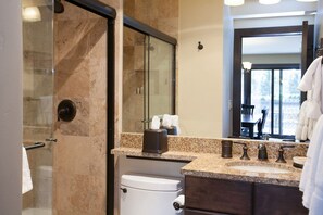 Bathtub, hair dryer, towels
