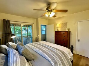 1 bedroom, memory foam beds, desk, iron/ironing board