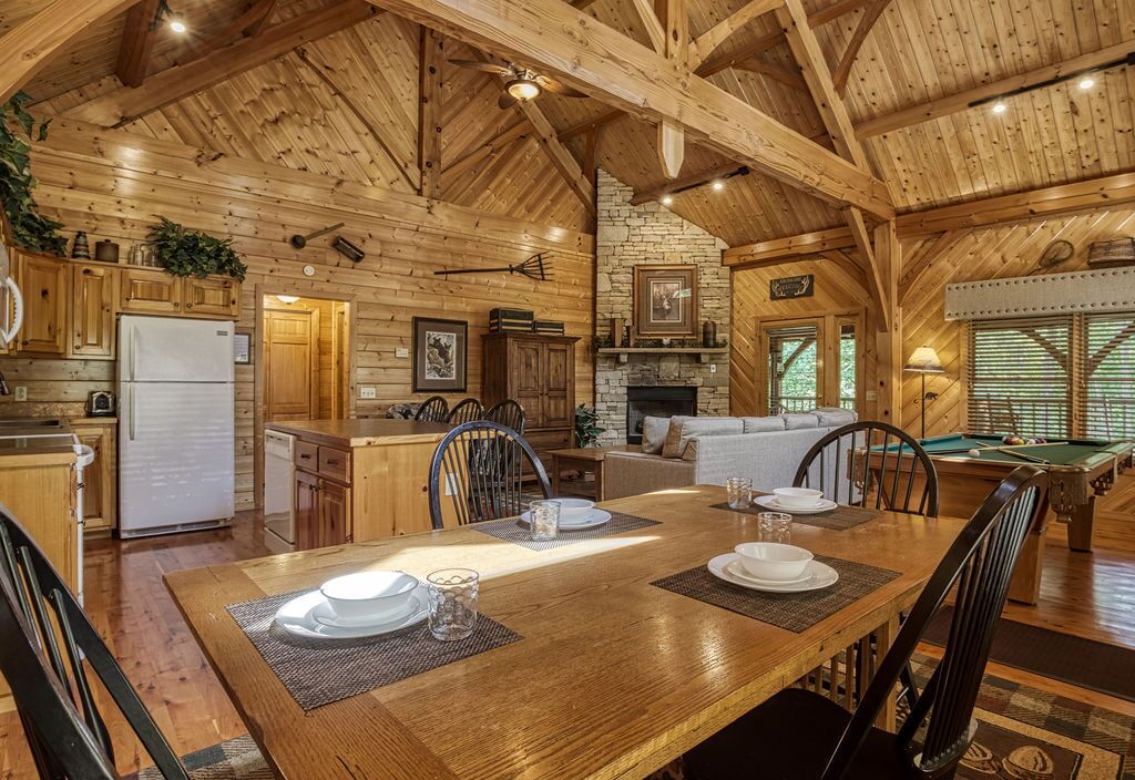 Cabin Fever is nestled in Wears Valley in a wooded setting, very secluded.