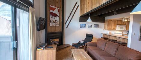 TV, fireplace, DVD player