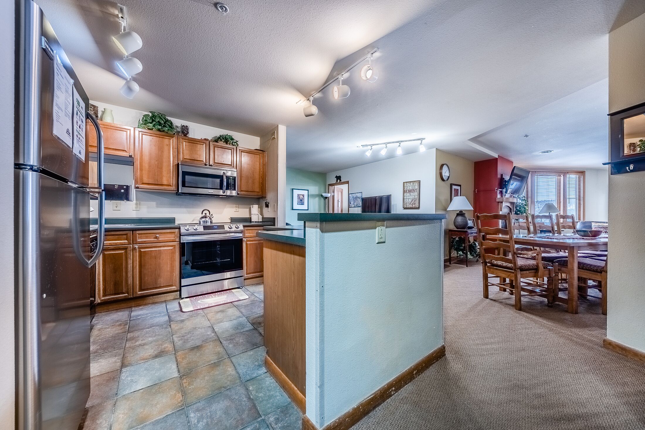 Ski in / ski out condo overlooking the base area. Access to shared hot tubs