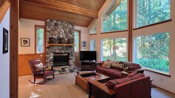 Smart TV, lareira, videogames, DVD player