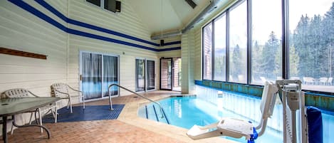 Indoor pool, a heated pool