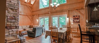 Winters Haven | Luxurious Asheville Mountain Timber Frame Cabin W/ Hot Tub, Fire Pit & Pet Friendly!