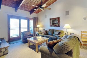 TV, fireplace, DVD player, video library