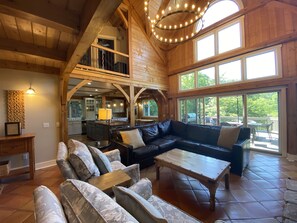 Smart TV, fireplace, video games, foosball