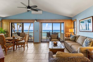 Smart TV, DVD player, books, video library