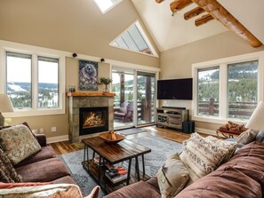 TV, fireplace, DVD player