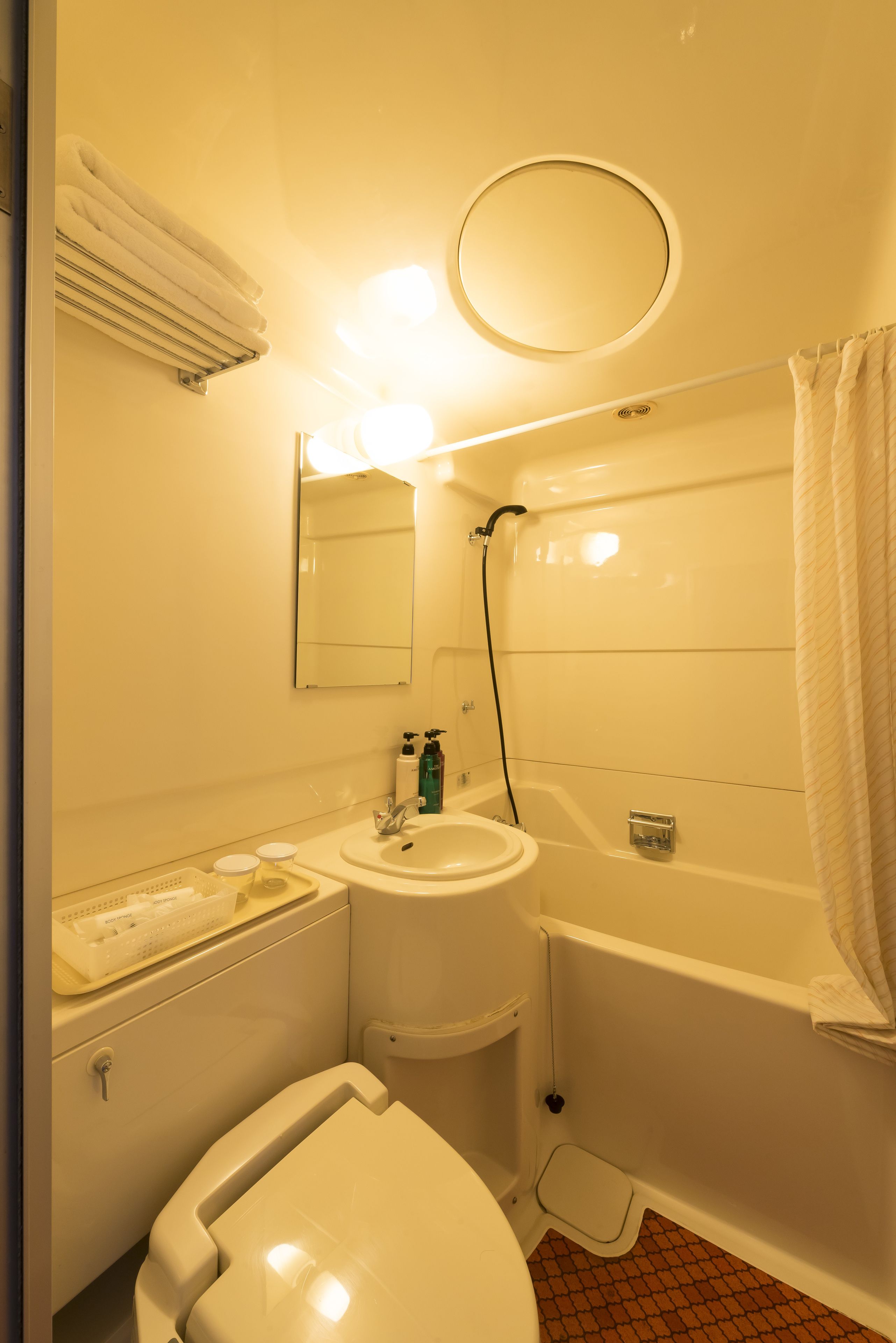 Free toiletries, hair dryer, slippers, electronic bidet