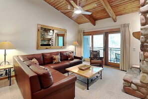 TV, fireplace, DVD player, video library