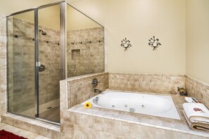 Bathtub, hair dryer, towels