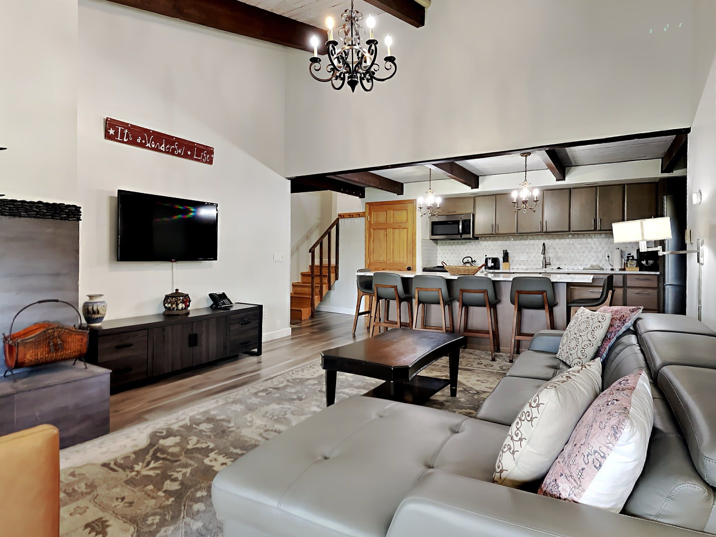 TV, fireplace, DVD player, ping pong