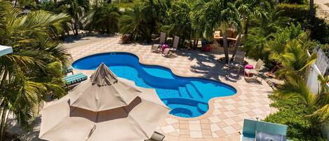 Outdoor pool, a heated pool