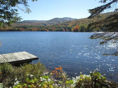 Waterfront Log Cabin with Mt. Sunapee Views