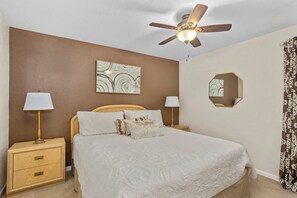 2 bedrooms, iron/ironing board, WiFi, bed sheets