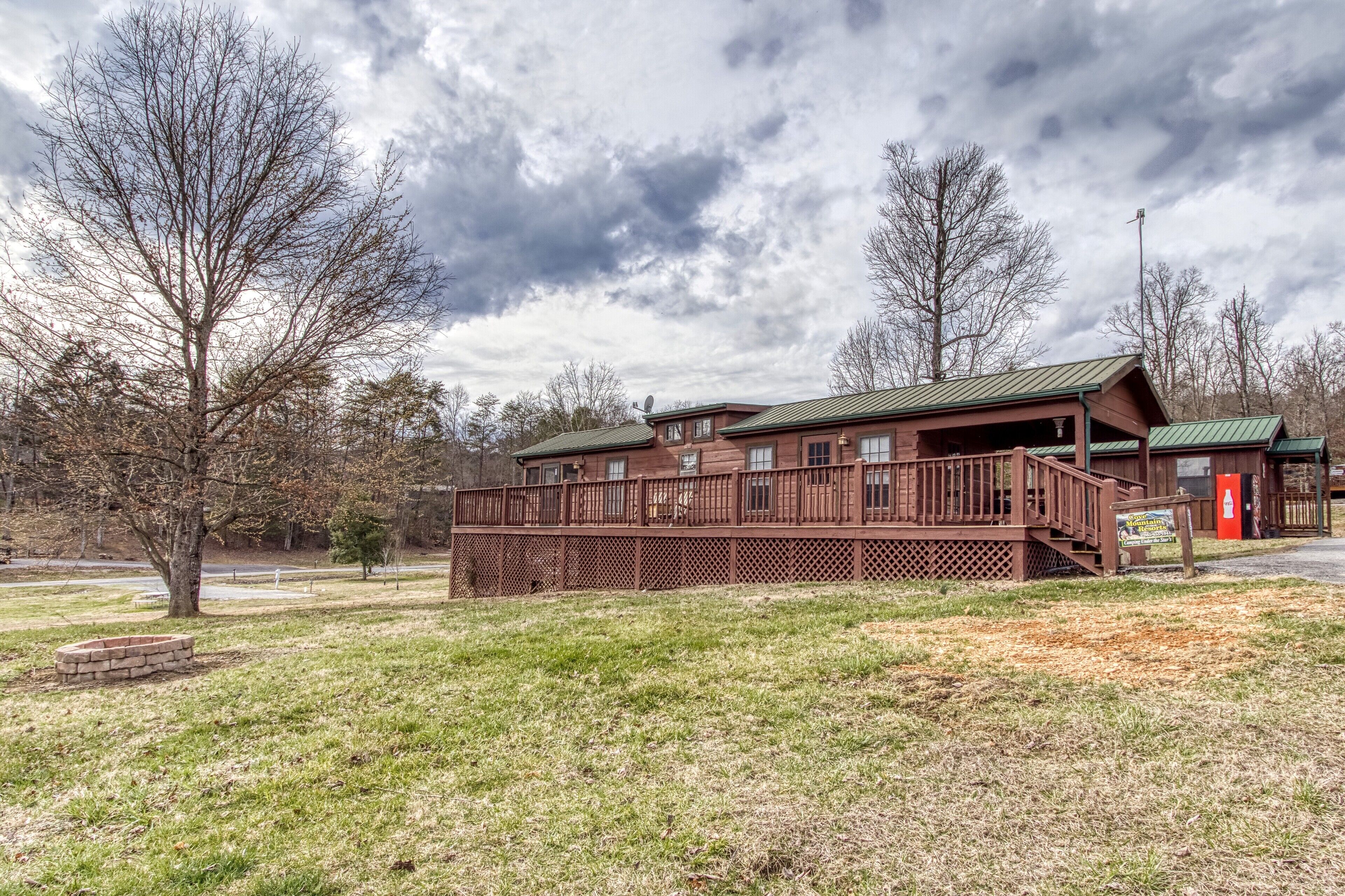 Almost Camping Too, located in our peaceful spacious campground, views.