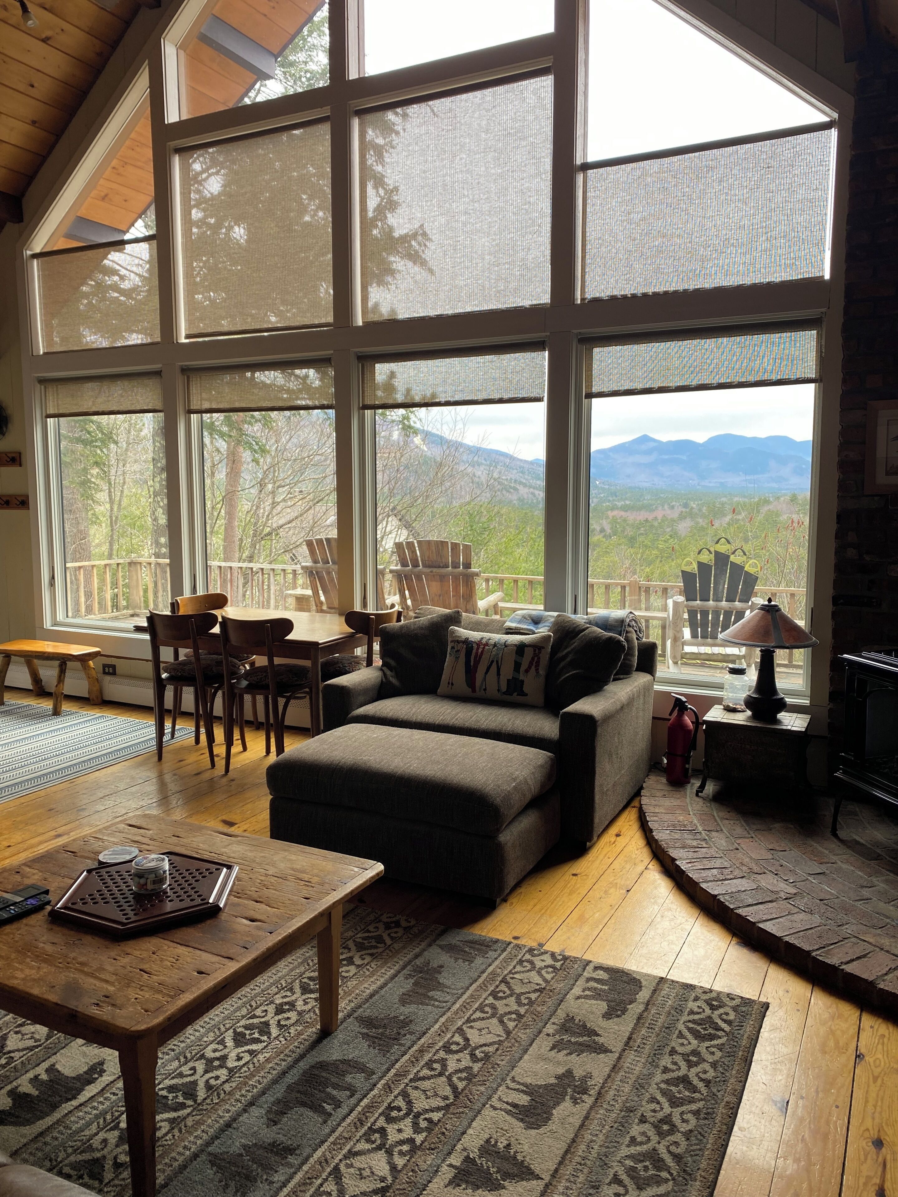 Smart TV, fireplace, video games, DVD player