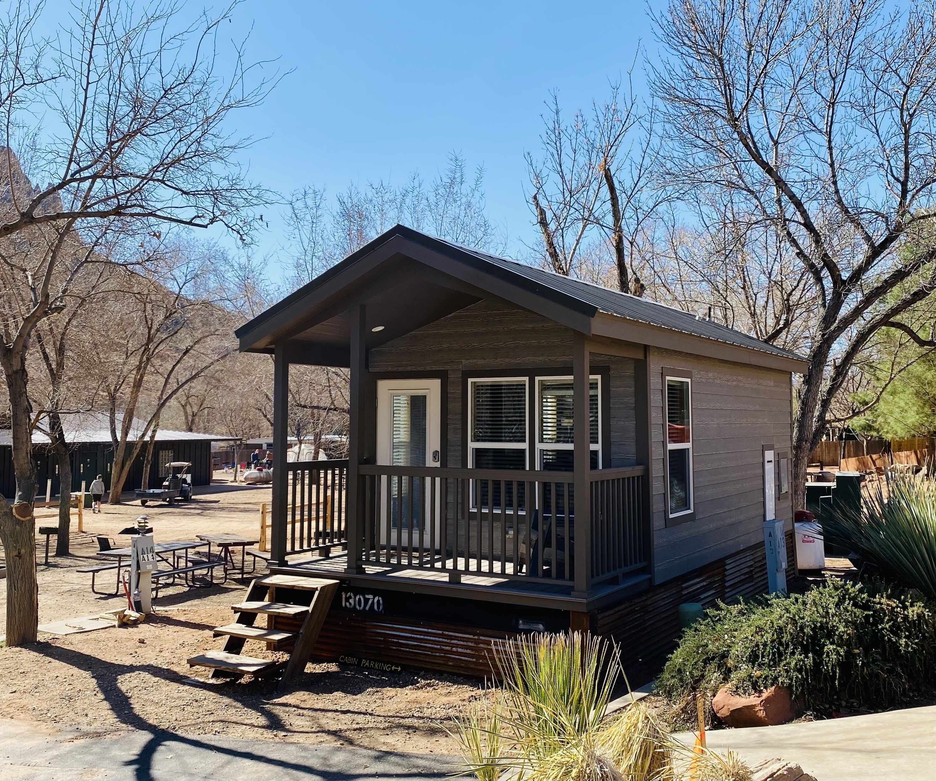 Tiny Cabin at Zion Canyon Campground and Resort. Only .5 mile from Park Entrance