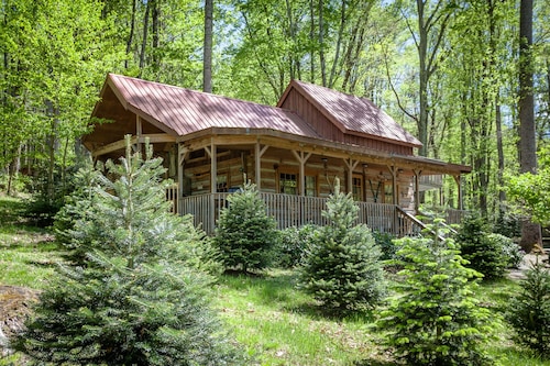 Log Cabin with Private Outdoor Hot Tub