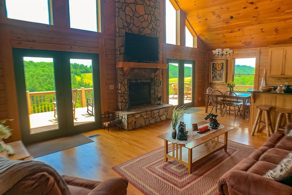 Smart TV, chimenea, reproductor de DVD