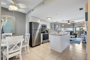Fridge, microwave, oven, stovetop - Refined Beach Oasis | Waterfront Resort Setting (St. Pete Beach)
