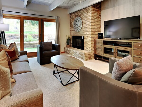 TV, fireplace, DVD player, ping pong