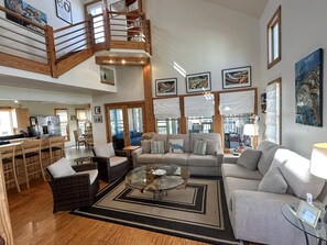 TV, DVD player - Art-Sea:  Architectural beauty, private boat dock (Ocracoke)