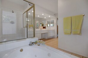 Hair dryer, towels