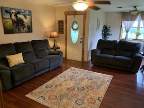 TV, fireplace, DVD player