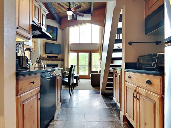 Oven, stovetop, dishwasher, toaster