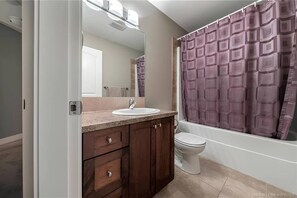 Shower, towels, soap, shampoo