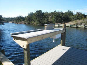 Property grounds - Ocra-cork: Dock, easy access to Pamlico Sound, rooftop deck, dogs allowed. (Ocracoke)