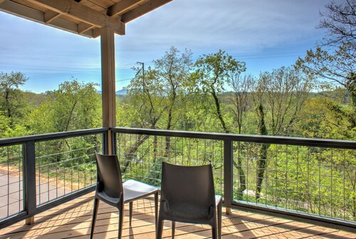 Upstream Cottage | Near Downtown Asheville and Trails | Hot Tub and Balcony | Pet Friendly